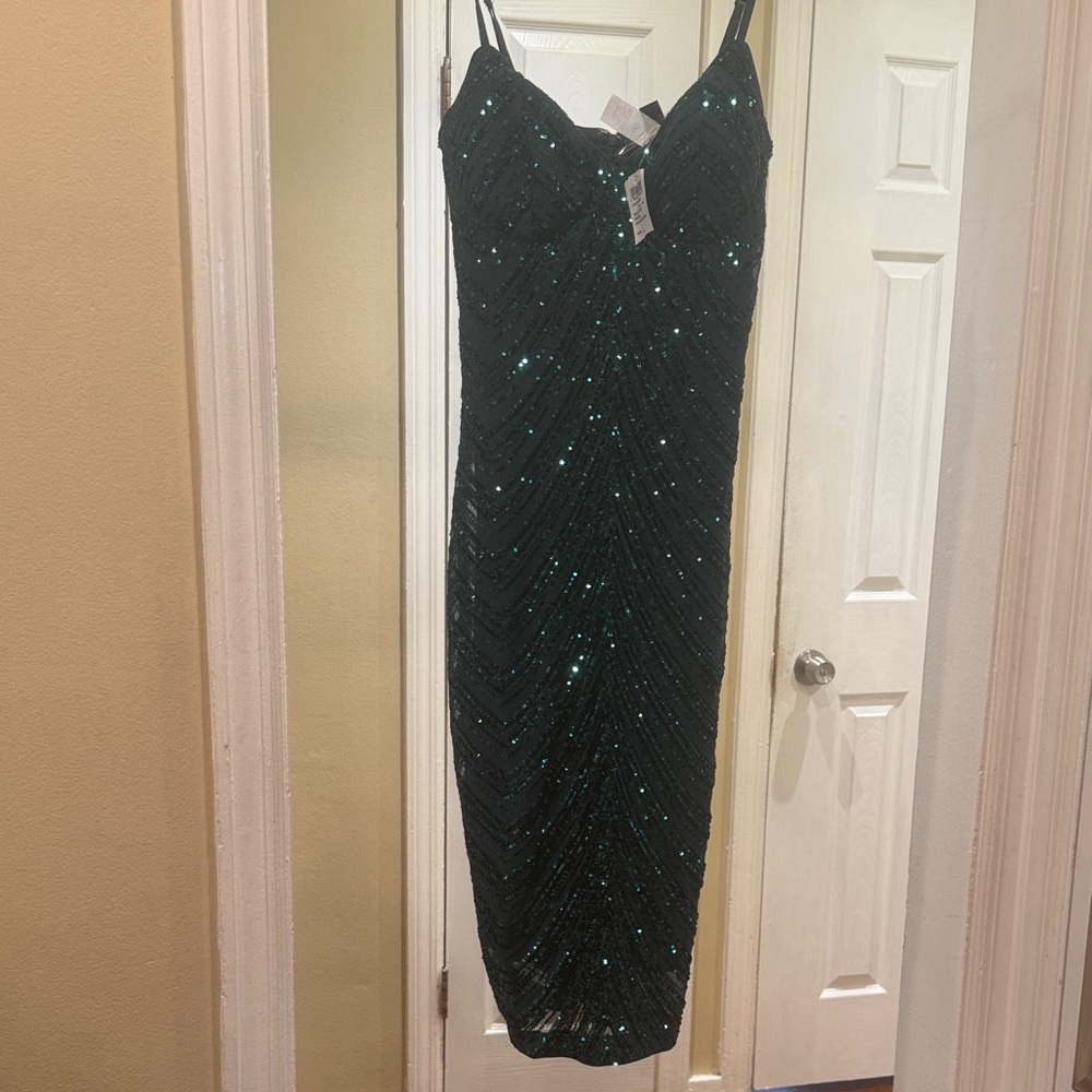 Elegant Black Sequin Dress